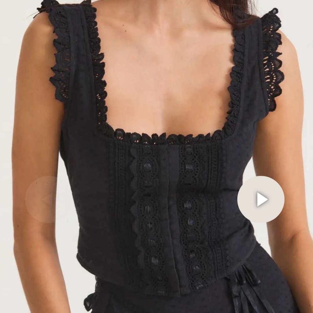 LoveShackFancy Georgie Bustier Corset Top